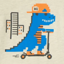 Langarm T-shirt voor babyjongen met fantasiedruk
