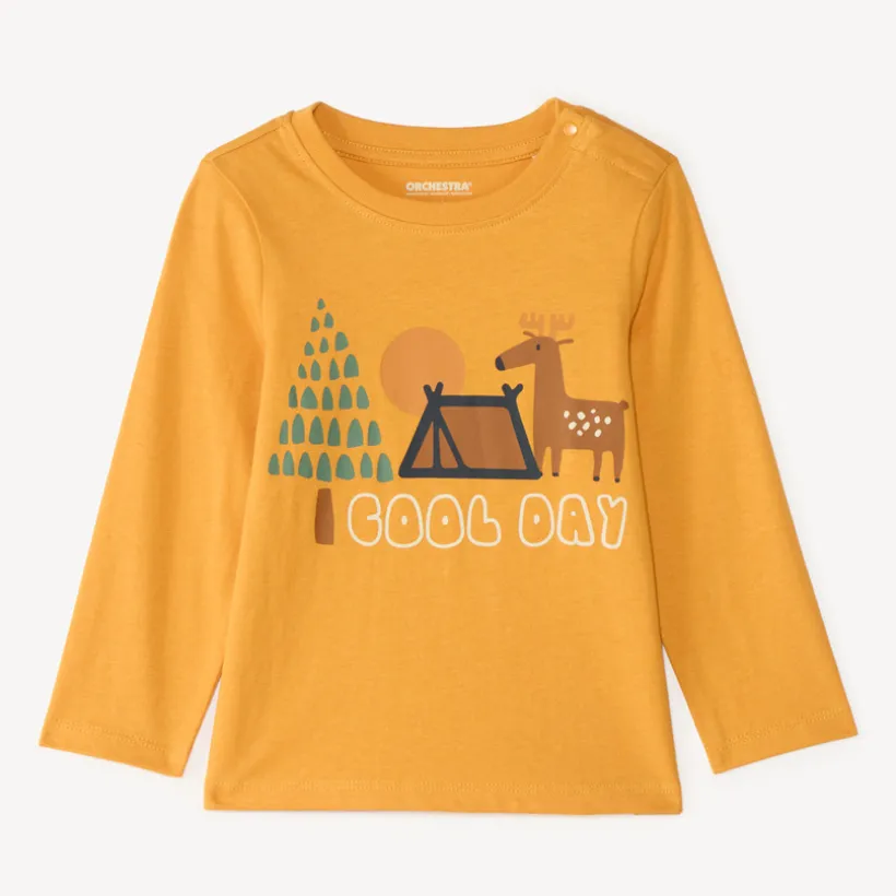 Langarm T-shirt voor babyjongen met fantasiedruk