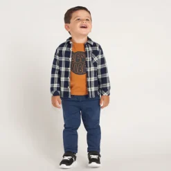 Langarm T-shirt voor baby jongens met berenprint