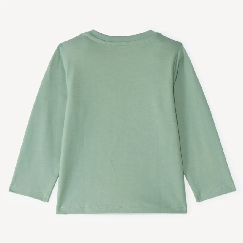 Langarm T-shirt voor babyjongens met speelse zak