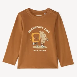 Langarm T-shirt voor babyjongen met fantasiedruk
