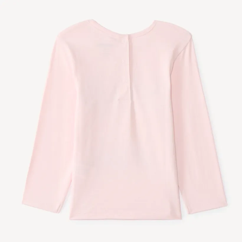 Langarm T-shirt voor babymeisjes met poedelhondmotief