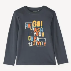 Langarm T-shirt voor jongens met een fantasiedruk