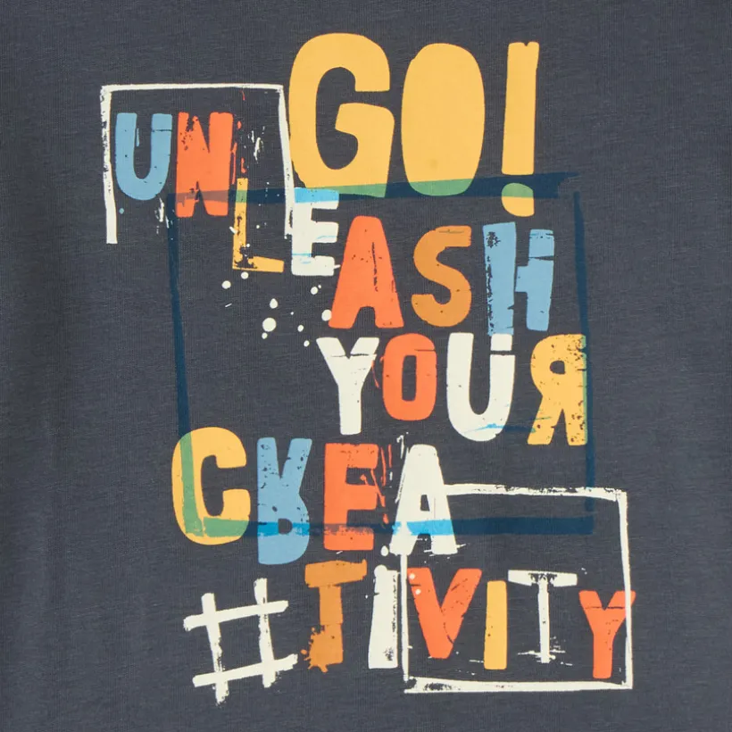 Langarm T-shirt voor jongens met een fantasiedruk