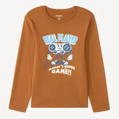 Langarm T-shirt voor jongens met een fantasiedruk