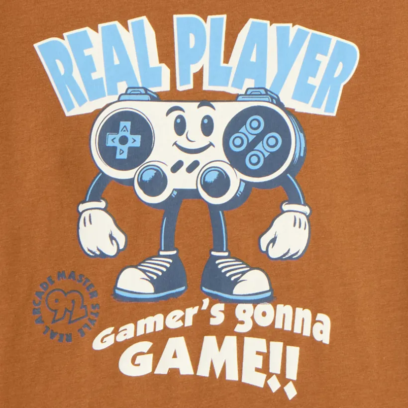 Langarm T-shirt voor jongens met een fantasiedruk