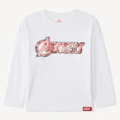 Langarm T-shirt voor jongens met lenticulaire Avengers Marvel-print