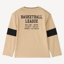 Langarm T-shirt voor jongens met sportieve print