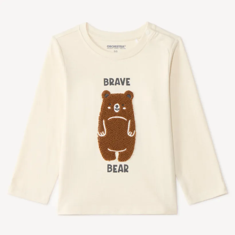 Langarm T-shirt voor jongens met fantasie borduursel