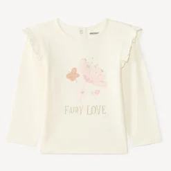 Langarm T-shirt voor meisjes met fantasie appliqué