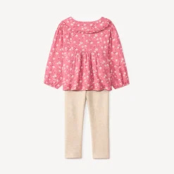 Lang 2-delig ensemble met bloemenprint meisjes