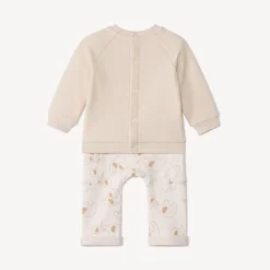 Lang 2-delig molletonset met olifantenmotief voor baby’s