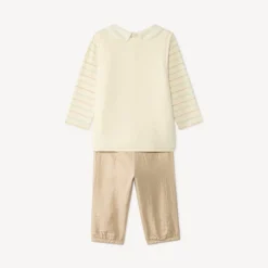 Langdurige 3-delige set voor babyjongens met een sherpa vest