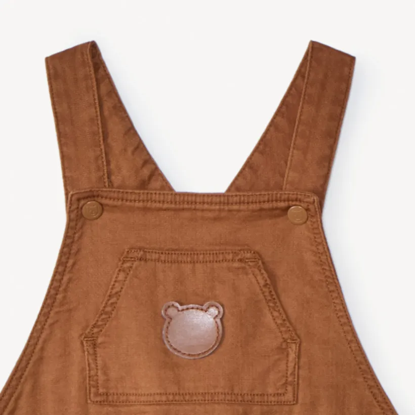 Langdurige overall met berenbadge voor babyjongen