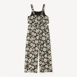 Lange bloesem jumpsuit met schouderbanden meisjes