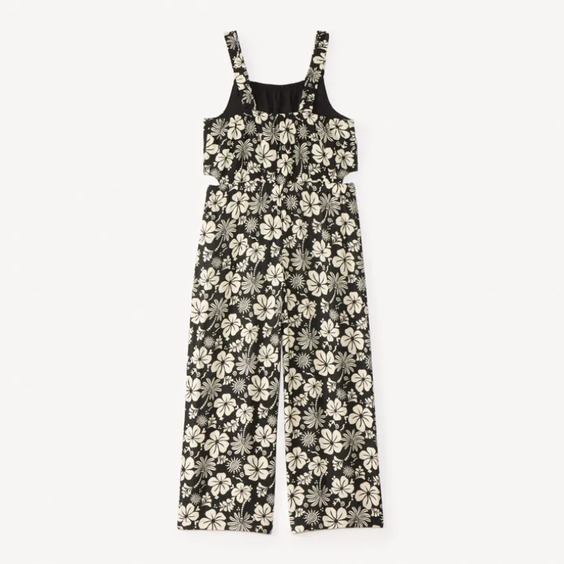 Lange bloesem jumpsuit met schouderbanden meisjes