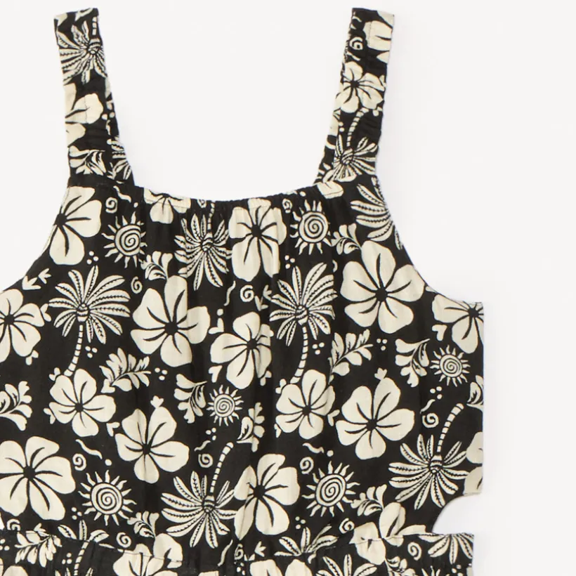 Lange bloesem jumpsuit met schouderbanden meisjes