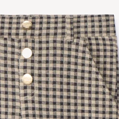 Lange broek in Milano-gaas met ruitprint meisjes