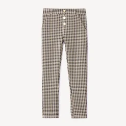 Lange broek in Milano-gaas met ruitprint meisjes