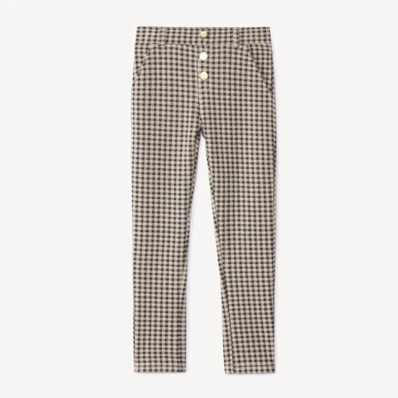 Lange broek in Milano-gaas met ruitprint meisjes