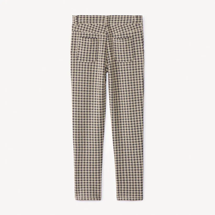 Lange broek in Milano-gaas met ruitprint meisjes