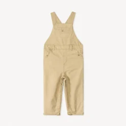 Lange effen twill salopette voor babyjongen