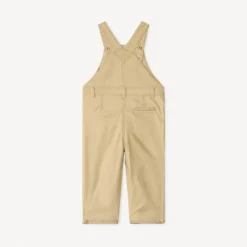 Lange effen twill salopette voor babyjongen