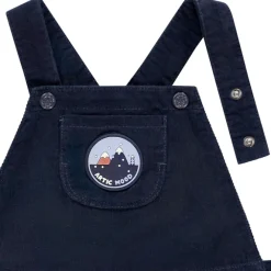 Lange fluwelen jumpsuit met badge voor baby jongen