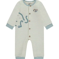 Lange gestreepte gebreide jumpsuit voor baby jongen