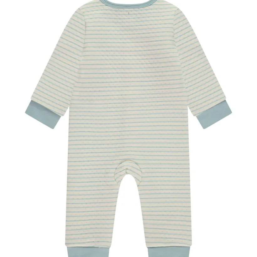 Lange gestreepte gebreide jumpsuit voor baby jongen