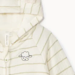 Lange gestreepte gevoerde jumpsuit voor baby