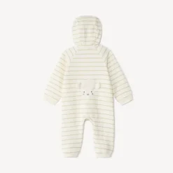 Lange gestreepte gevoerde jumpsuit voor baby