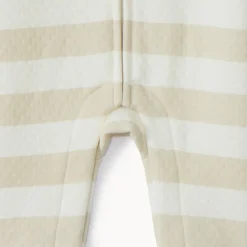 Lange gestreepte jumpsuit met olifantenborduursel voor baby