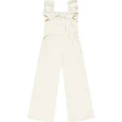 Lange jumpsuit met ruches en borduursel voor meisjes