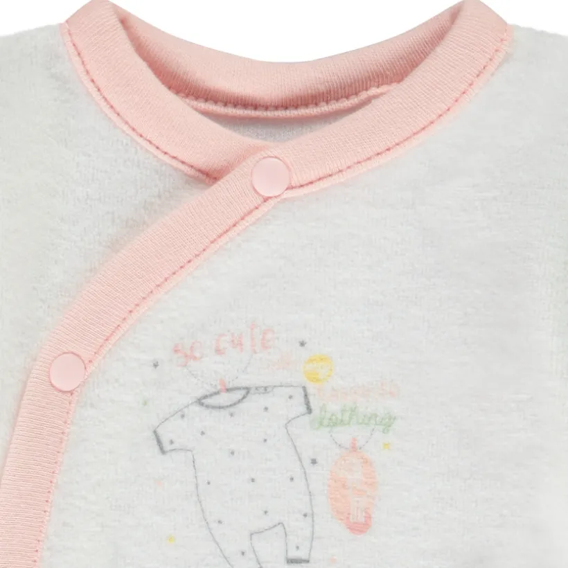 Lange jumpsuit van fluweel voor premature baby meisjes