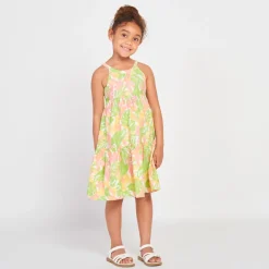 Lange jurk met exotische print meisjes
