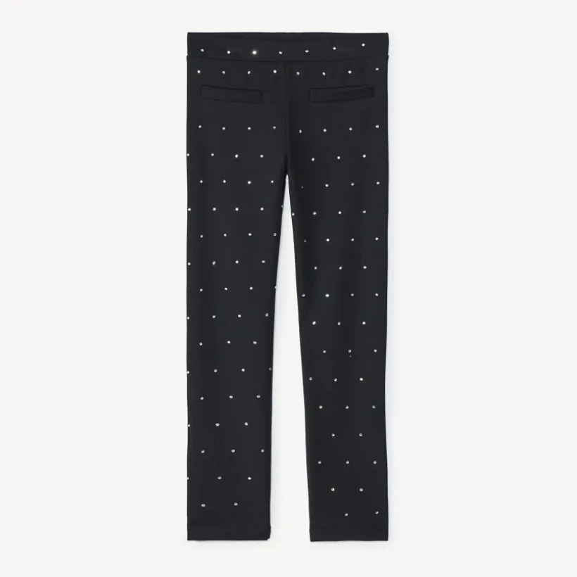 Lange milanobroek met strass meisjes