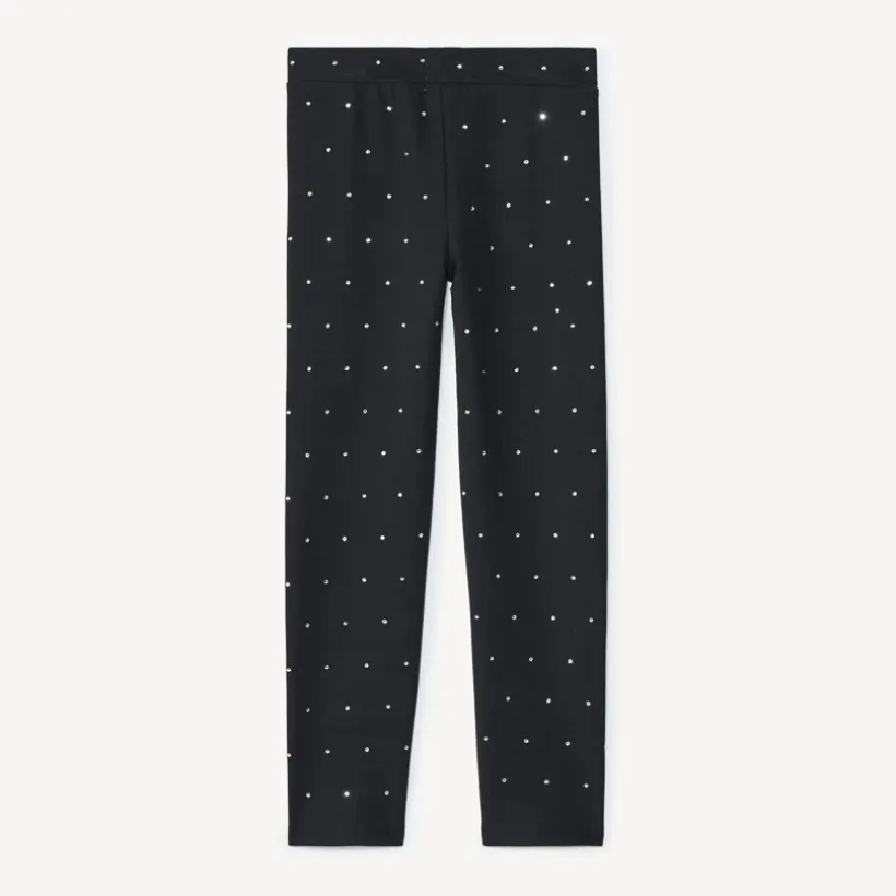 Lange milanobroek met strass meisjes