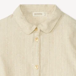Lange mouwen blouse van zilver gestreepte doek meisjes