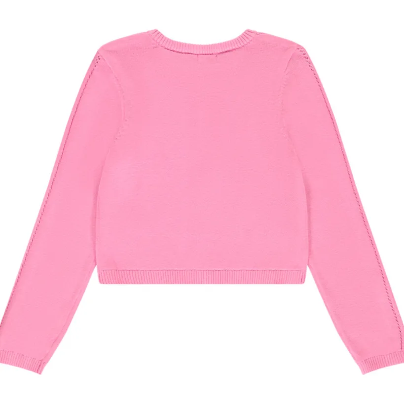 Lange mouwen gilet met steekpatronen meisjes