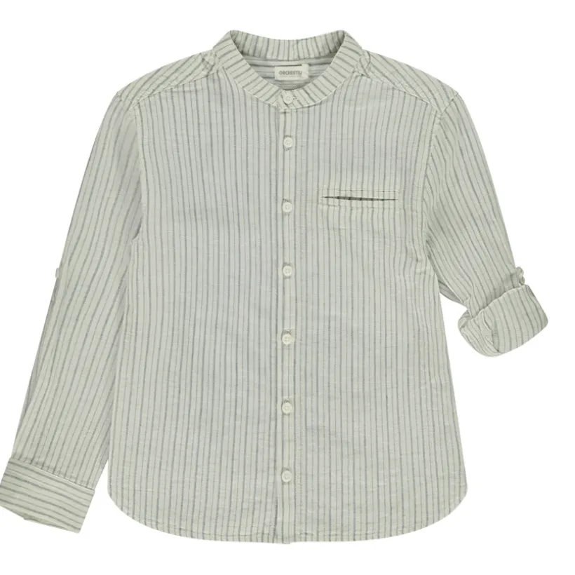 Lange mouwen opgerolde gestreepte shirt voor jongen