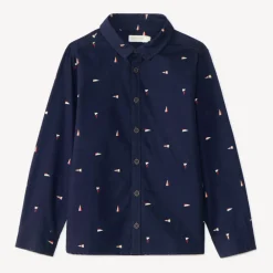 Langemouwen shirt voor jongens met fantasieprint