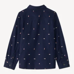 Langemouwen shirt voor jongens met fantasieprint