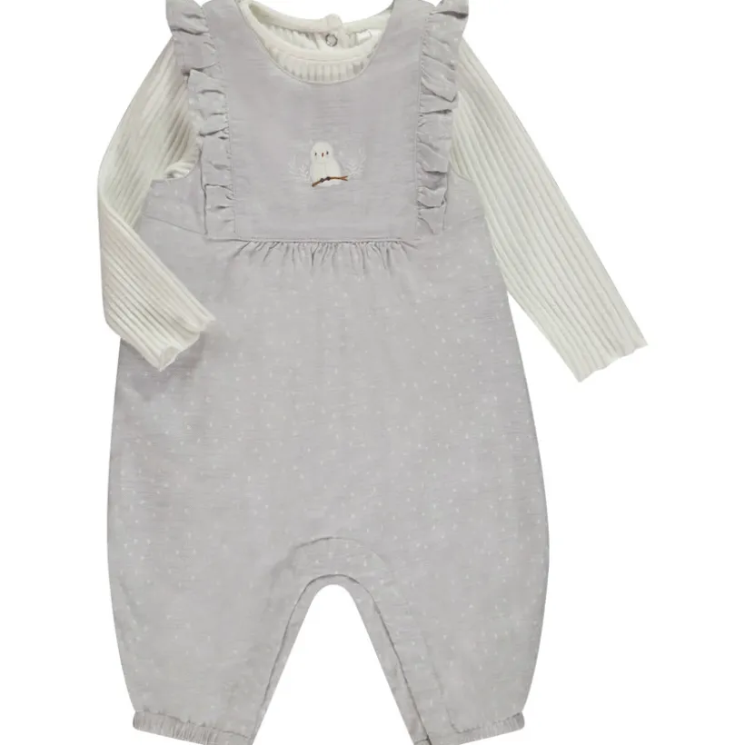 Lange mouwen T-shirt en salopette meisjes