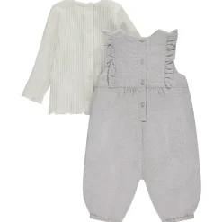Lange mouwen T-shirt en salopette meisjes