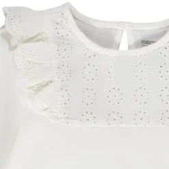 Lange mouwen T-shirt met Engels borduursel meisjes