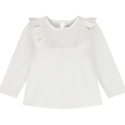 Lange mouwen T-shirt met Engels borduursel meisjes