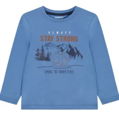 Lange mouwen T-shirt met patch beer jongens