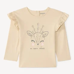 Lange mouwen T-shirt voor babymeisjes met fantasie borduursel