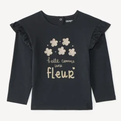 Lange mouwen T-shirt voor babymeisjes met fantasie borduursel